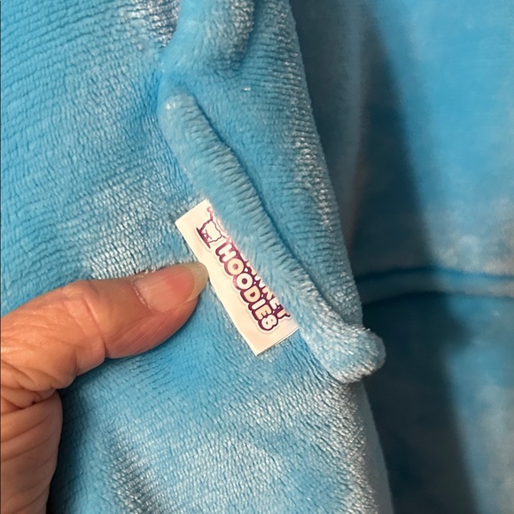 Cozy Blue “Blanket Hoodie”Hooded Comfy Sherpa Pullover - Picture 4 of 5